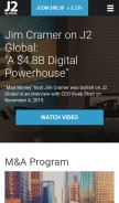 How j2global.com looks like on a mobile device such as an iPhone.