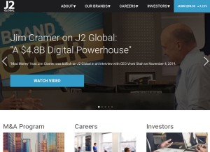 How j2global.com looks like on a tablet such as an iPad.