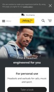 How jabra.in looks like on a mobile device such as an iPhone.