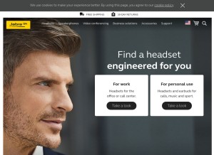 How jabra.no looks like on a tablet such as an iPad.