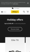 How jabra.se looks like on a mobile device such as an iPhone.