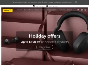 How jabra.se looks like on a tablet such as an iPad.