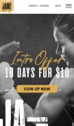 How jabzboxing.com looks like on a mobile device such as an iPhone.