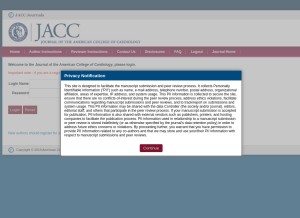 How jaccsubmit.org looks like on a tablet such as an iPad.