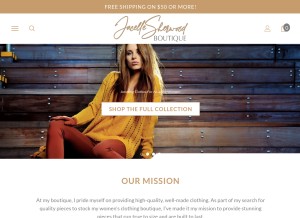 How jacellesherwood.com looks like on a tablet such as an iPad.