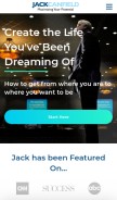 How jackcanfield.com looks like on a mobile device such as an iPhone.