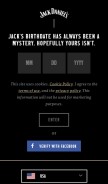 How jackdaniels.com looks like on a mobile device such as an iPhone.