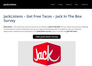 How jacklistensus.shop looks like on a tablet such as an iPad.