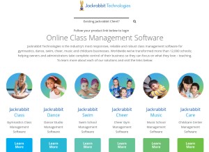How jackrabbittech.com looks like on a tablet such as an iPad.