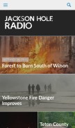 How jacksonholeradio.com looks like on a mobile device such as an iPhone.