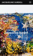 How jacquelinesurdell.com looks like on a mobile device such as an iPhone.