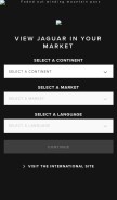 How jaguar.com looks like on a mobile device such as an iPhone.