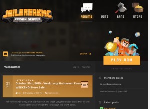 How jailbreakmc.com looks like on a tablet such as an iPad.