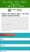 How jaipurpackersandmovers.in looks like on a mobile device such as an iPhone.