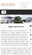 How jaipurtaxiservice.com looks like on a mobile device such as an iPhone.