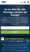 How jajja.com looks like on a mobile device such as an iPhone.