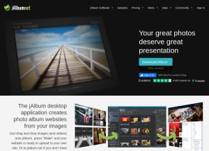How jalbum.net looks like on a tablet such as an iPad.