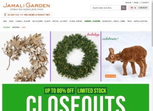 How jamaligarden.com looks like on a tablet such as an iPad.