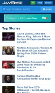 How jambase.com looks like on a mobile device such as an iPhone.