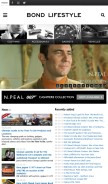 How jamesbondlifestyle.com looks like on a mobile device such as an iPhone.