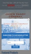 How jamescandy.com looks like on a mobile device such as an iPhone.