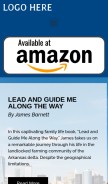 How jameslbarnettbooks.com looks like on a mobile device such as an iPhone.
