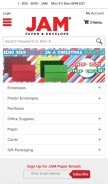 How jampaper.com looks like on a mobile device such as an iPhone.