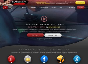 How jamplay.com looks like on a tablet such as an iPad.