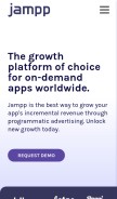 How jampp.com looks like on a mobile device such as an iPhone.