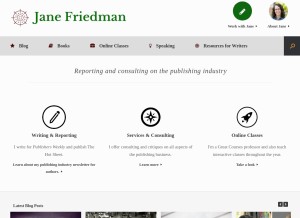 How janefriedman.com looks like on a tablet such as an iPad.