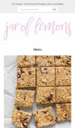 How jaroflemons.com looks like on a mobile device such as an iPhone.