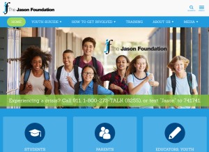 How jasonfoundation.com looks like on a tablet such as an iPad.