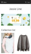 How jassieline.com looks like on a mobile device such as an iPhone.