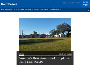 How jaxdailyrecord.com looks like on a tablet such as an iPad.