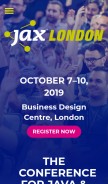 How jaxlondon.com looks like on a mobile device such as an iPhone.