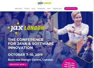 How jaxlondon.com looks like on a tablet such as an iPad.