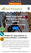 How jayamwebsolutions.com looks like on a mobile device such as an iPhone.
