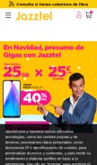 How jazztel.com looks like on a mobile device such as an iPhone.