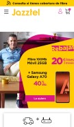 How jazztel.es looks like on a mobile device such as an iPhone.