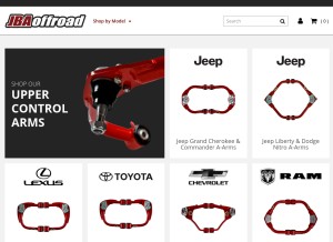 How jbaoffroad.com looks like on a tablet such as an iPad.