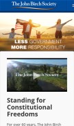 How jbs.org looks like on a mobile device such as an iPhone.