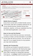 How jcink.com looks like on a mobile device such as an iPhone.