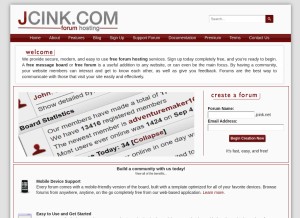 How jcink.com looks like on a tablet such as an iPad.