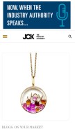 How jckonline.com looks like on a mobile device such as an iPhone.