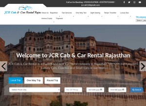 How jcrcab.com looks like on a tablet such as an iPad.