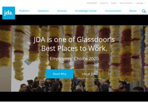 How jda.com looks like on a tablet such as an iPad.