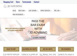 How jdadvising.com looks like on a tablet such as an iPad.