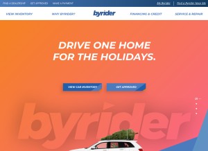 How jdbyrider.com looks like on a tablet such as an iPad.