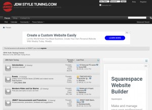 How jdmstyletuning.com looks like on a tablet such as an iPad.