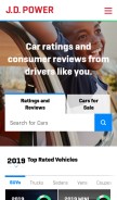 How jdpower.com looks like on a mobile device such as an iPhone.